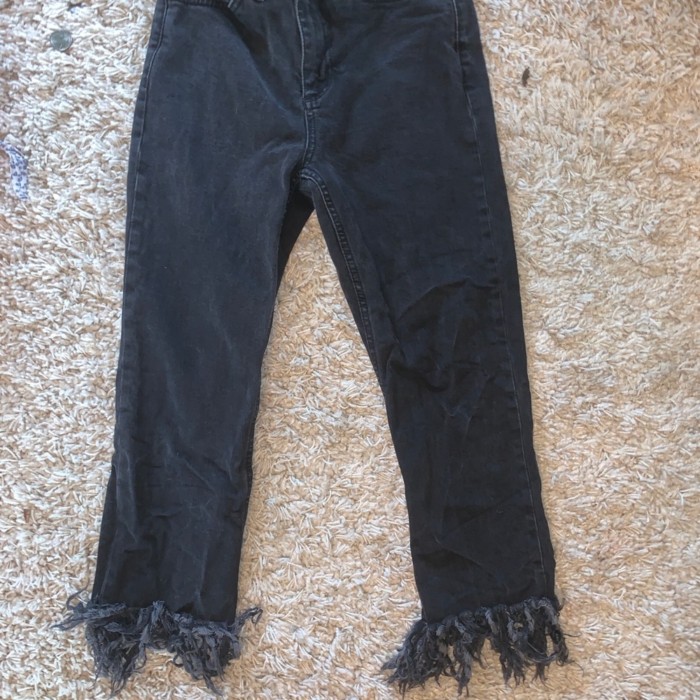 TopShop black straight leg jean